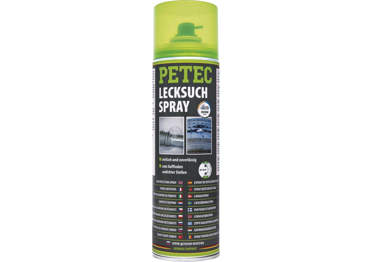 Lecksuchspray transparent 400 ml, Spraydose DVGW-Freigabe PETEC