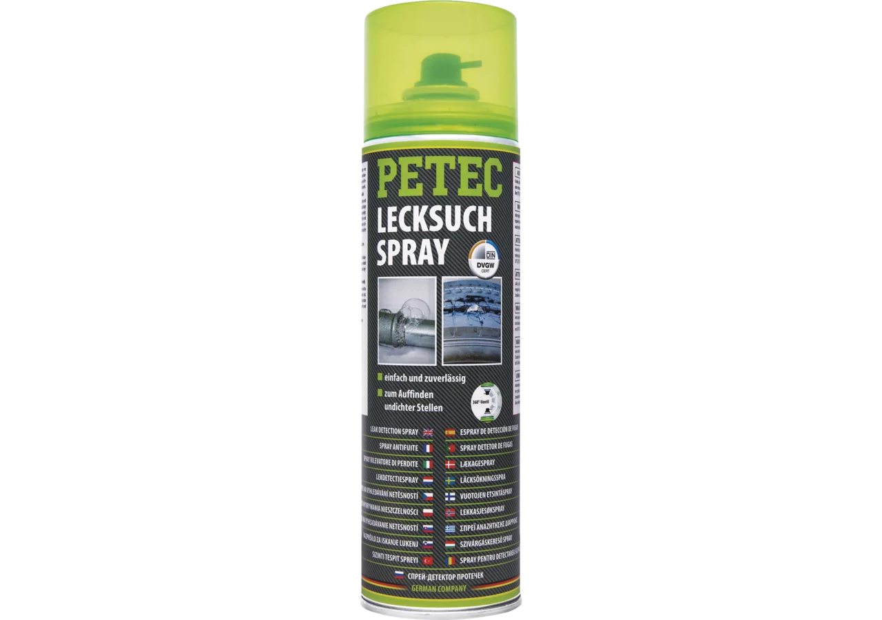 Lecksuchspray transparent 400 ml, Spraydose DVGW-Freigabe PETEC