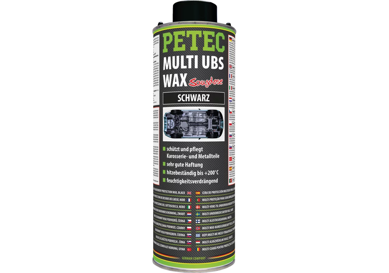Korrosionsschutzwax Multi UBS-Wax schwarz 1 Liter, Eurodose PETEC