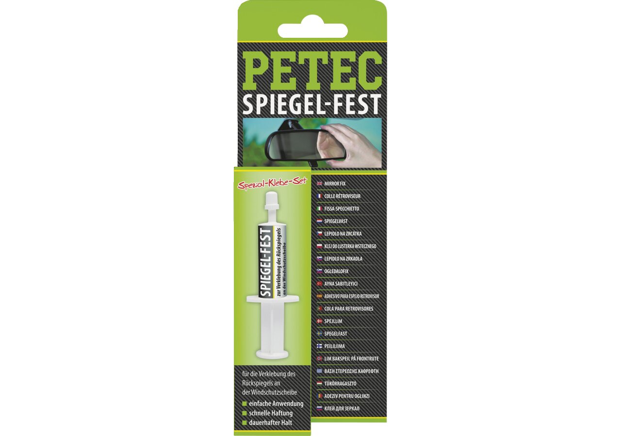 Klebstoff Spiegelfest, 1 g Tube für Rückspiegel – passend für Rückspiegel PETEC