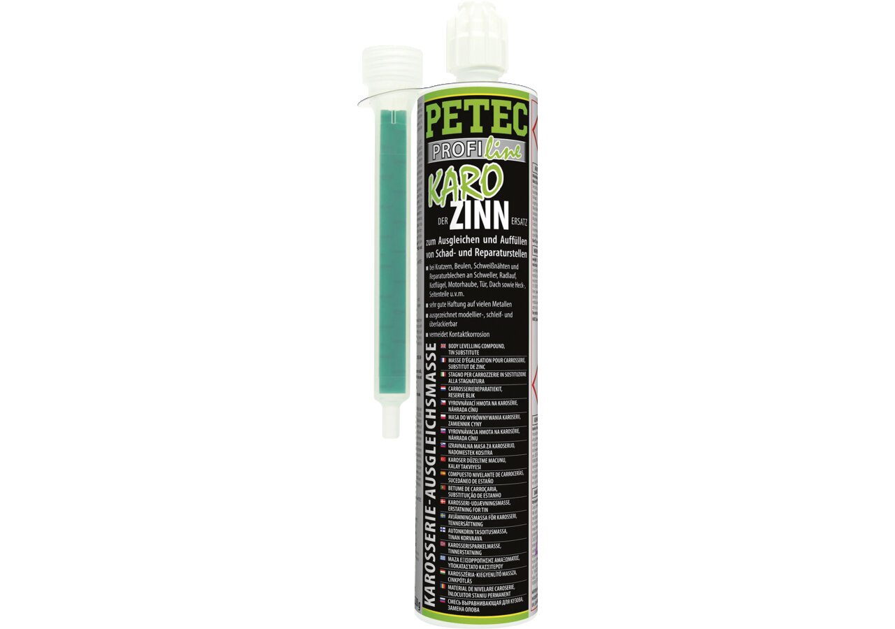 Karosserieausgleichsmasse Karozinn grau, 265 ml Kartusche PETEC