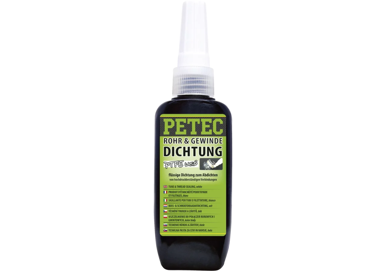 Rohr- und Gewindedichtung PTFE weiß, niedrigfest, 50 g Flasche PETEC