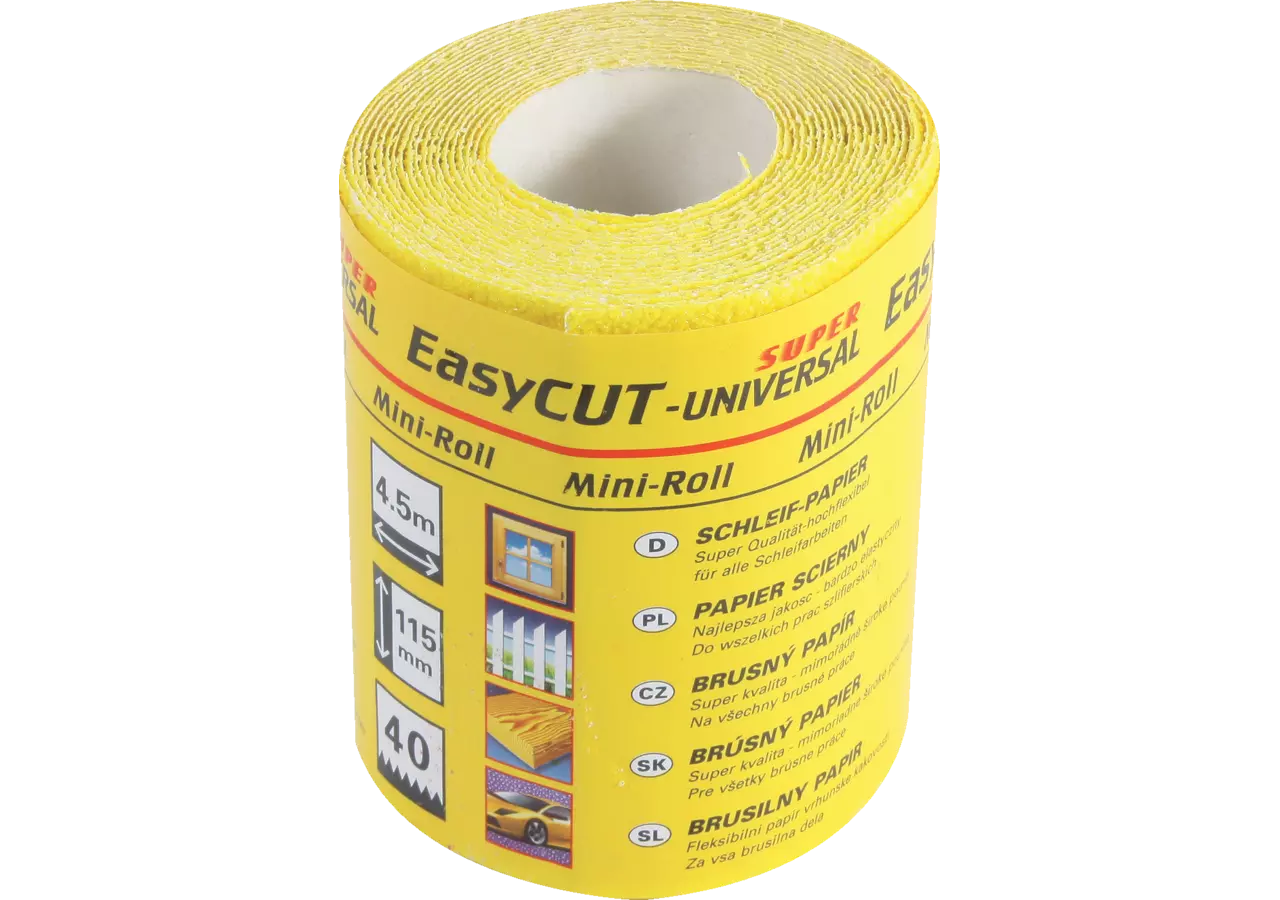 Trockenschleifpapier Easy CUT K80 Minirolle, 115 mm x 4,5 m GartenShop24 - Hochwertige Gartengeräte