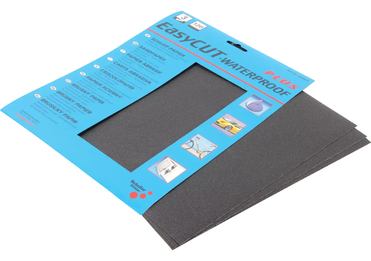 Wasserschleifpapier Easy CUT P180, 230 x 280 mm 3 Stück SB-verpackt GartenShop24 - Hochwertige Gartengeräte