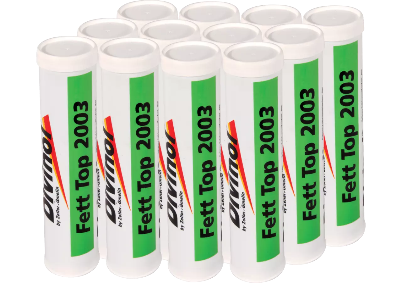 Mehrzweckfett Top 2003 Grün, 400 g Kartuschen, 12 Stück Divinol