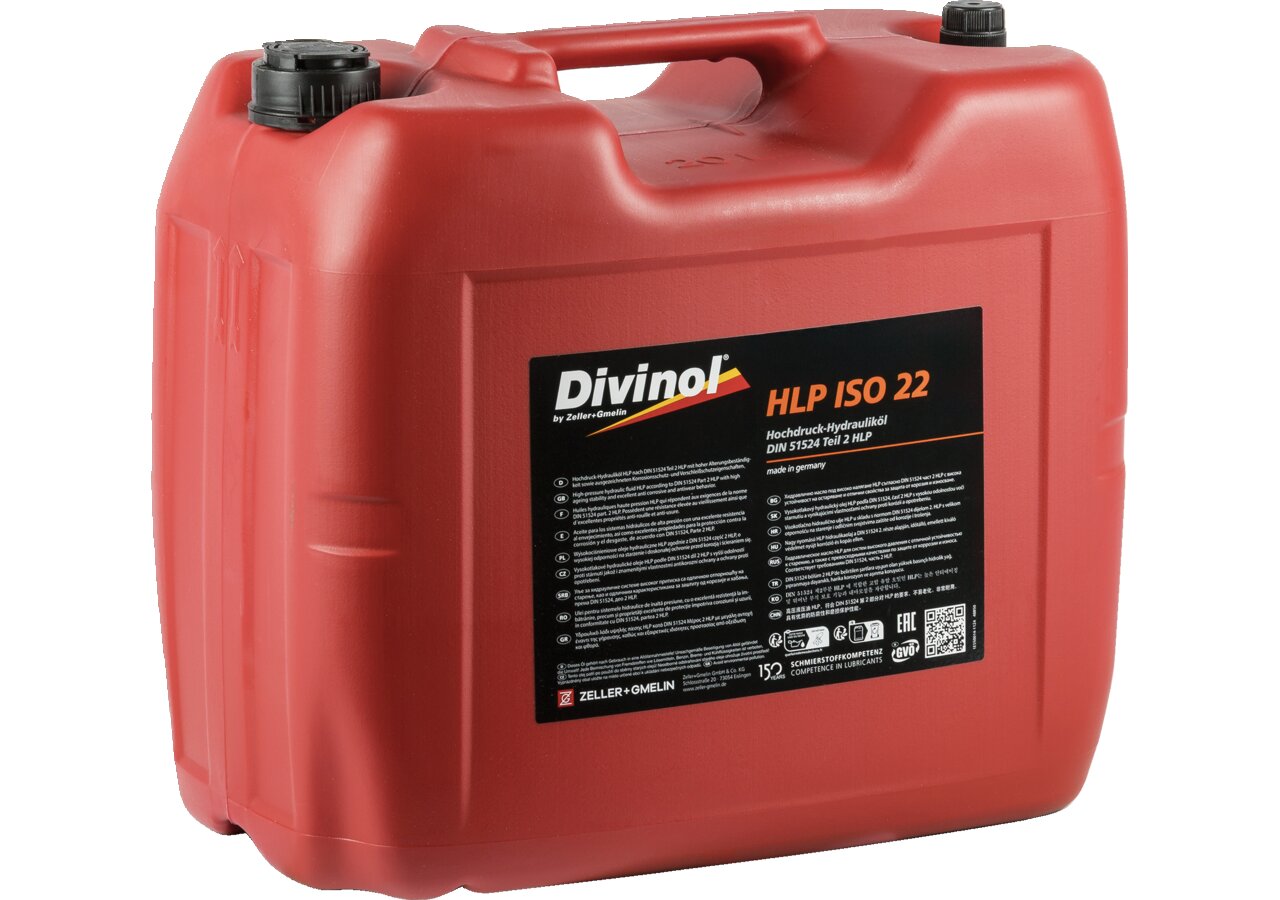 Hydrauliköl HLP ISO 22, 20 Liter Divinol