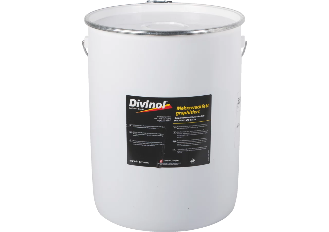 Mehrzweckfett Graphitiert Schwarz, 15 kg Eimer Divinol