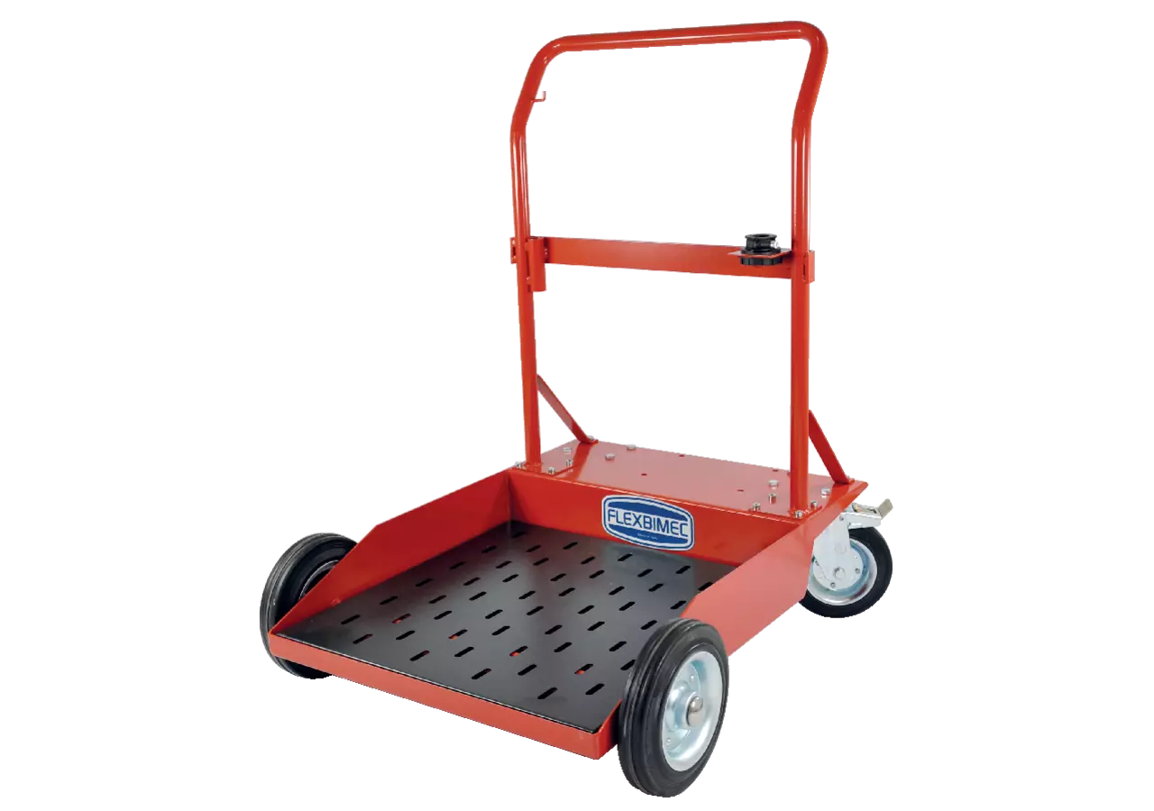 Fahrwagen für Fässer 200 Liter aus lackiertem Stahl – passend für Fässer 200 Liter aus lackiertem Stahl Flexbimec