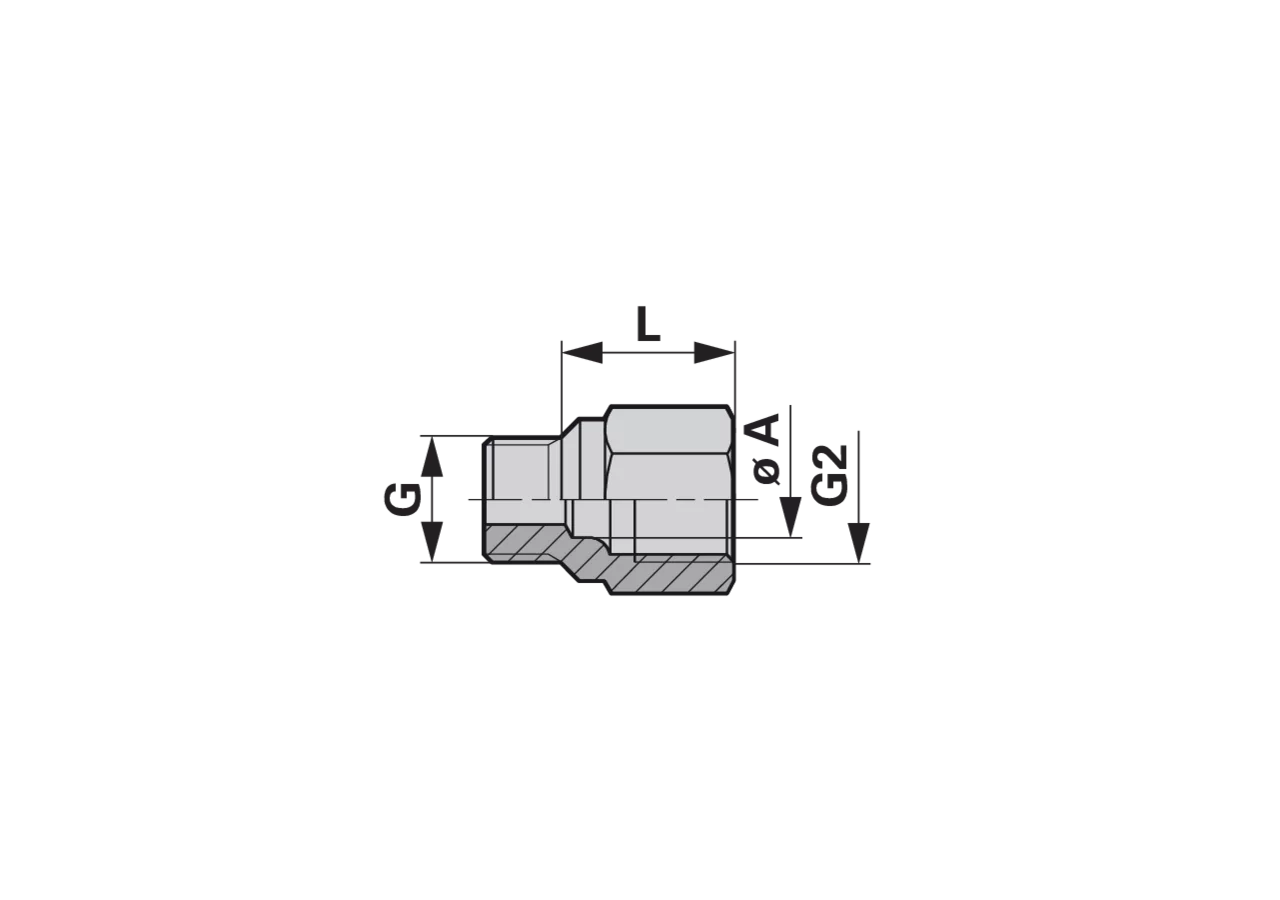 Verlängerung VL RK1/8 L15 Innengewinde 2 (g2) M10 x 1 GartenShop24 - Hochwertige Gartengeräte