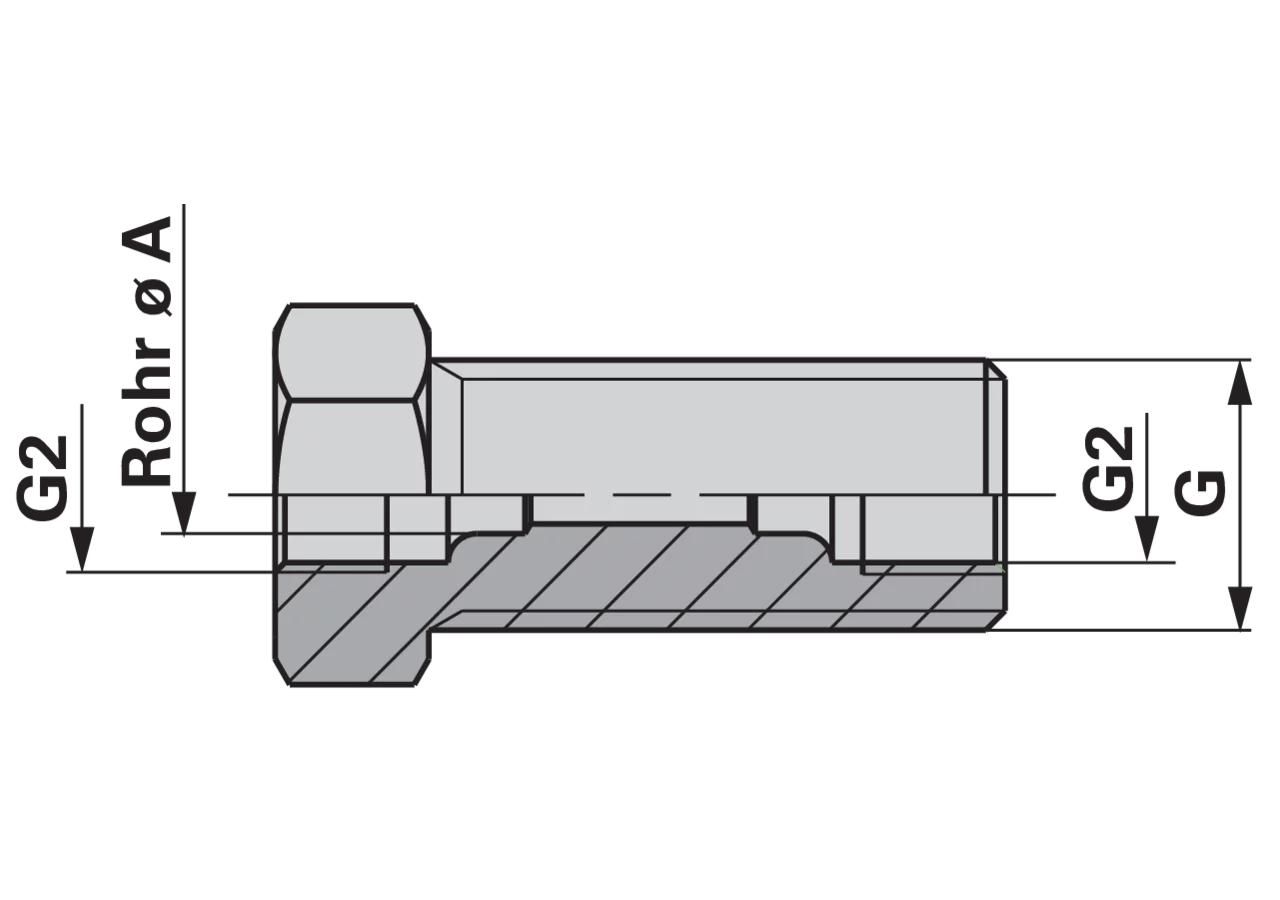 Gerade Schottverschraubung GSV M14 x 1,5 - M8 x 1 GartenShop24 - Hochwertige Gartengeräte