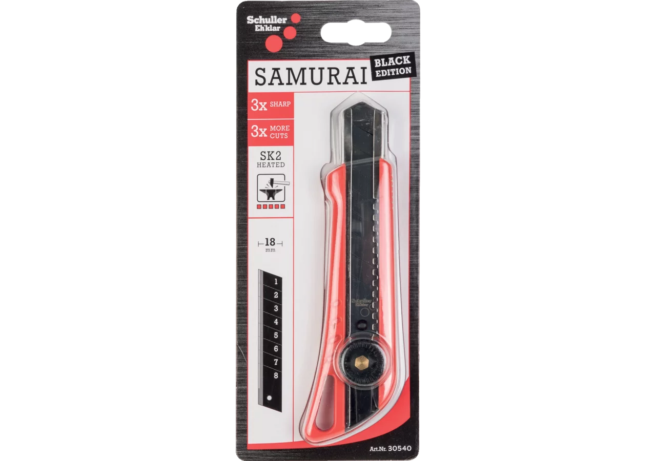 Universalmesser Samurai Secure 18 mm, mit Feststellschraube GartenShop24 - Hochwertige Gartengeräte