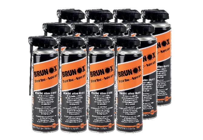 Multifunktionsöl Turbospray, 500 ml, 12 Stück mit Power Click Brunox