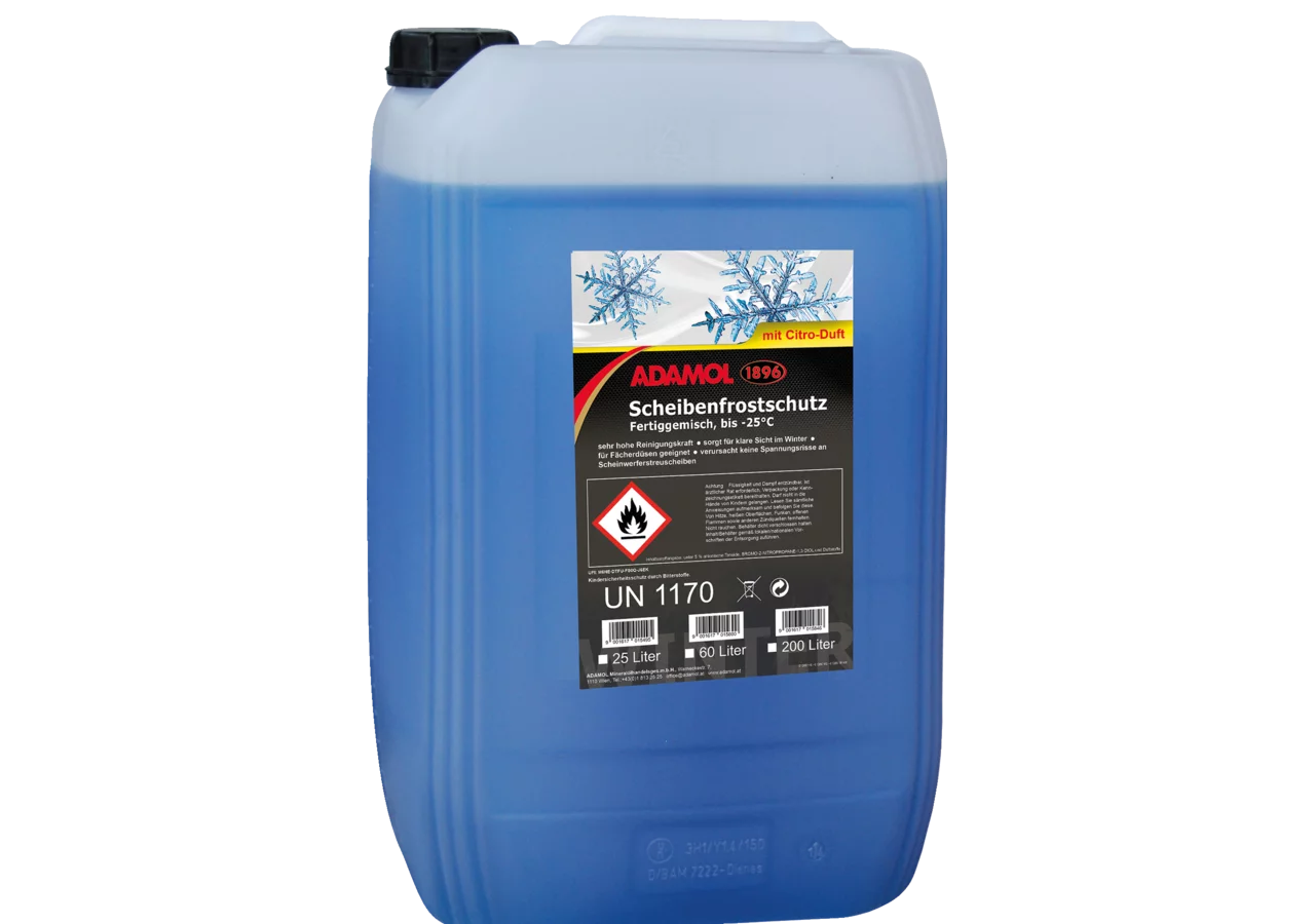Scheibenfrostschutz Fertiggemisch Citro -18 Grad, 60 Liter Adamol