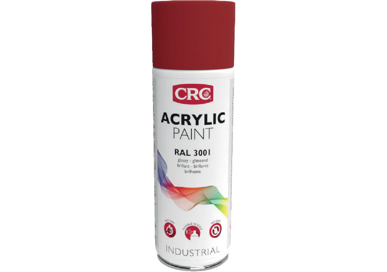 Acryllackspray Acrylic Paint RAL 3001 Signalrot, 400 ml Spraydose CRC