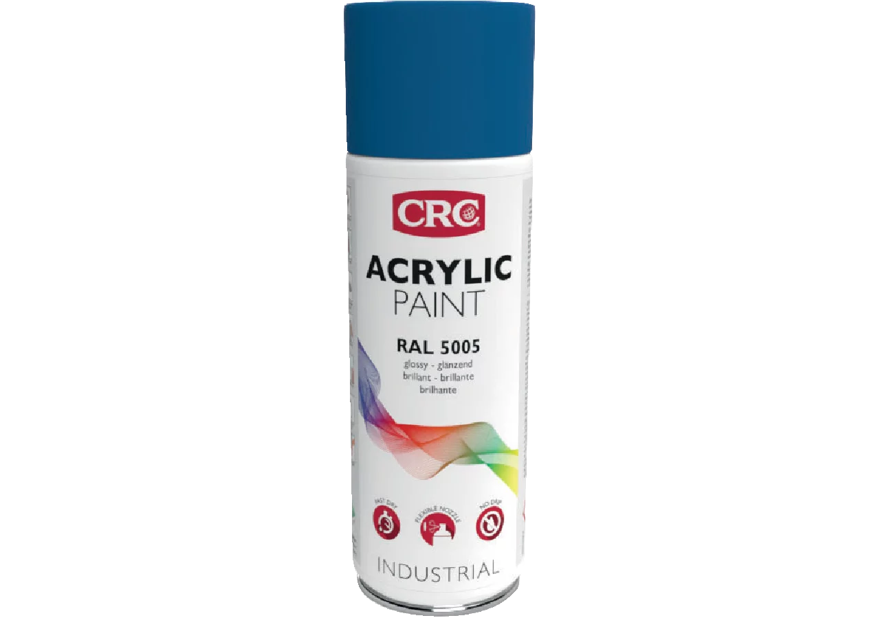 Acryllackspray Acrylic Paint RAL 5005 Signalblau, 400 ml Spraydose CRC