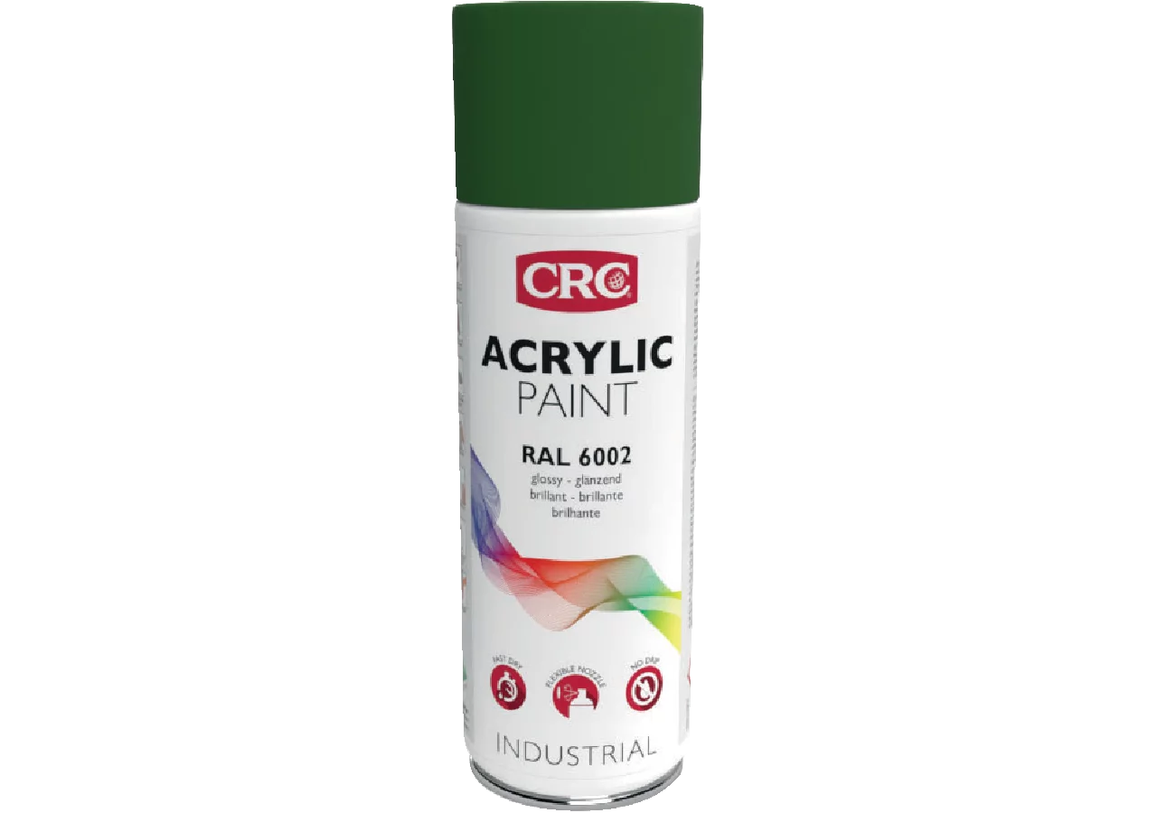 Acryllackspray Acrylic Paint RAL 6002 Laubgrün, 400 ml Spraydose CRC