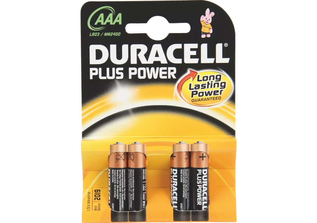Batterie Plus Power, Micro AAA, LR03, 1,5 V Inhalt 4 Stück Duracell