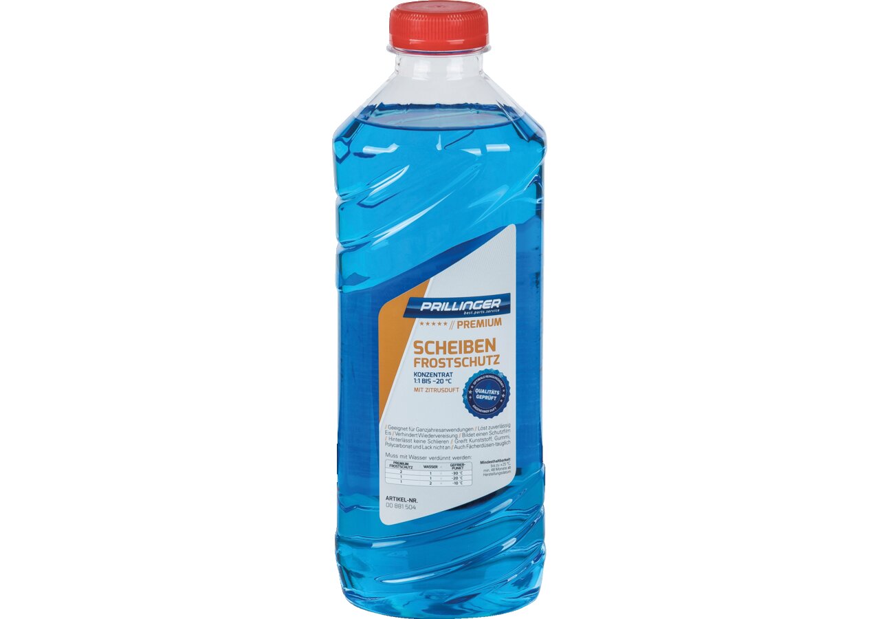 Scheibenfrostschutz Konzentrat Zitrusduft 1:1 -20 Grad, 1 Liter Prillinger Premium