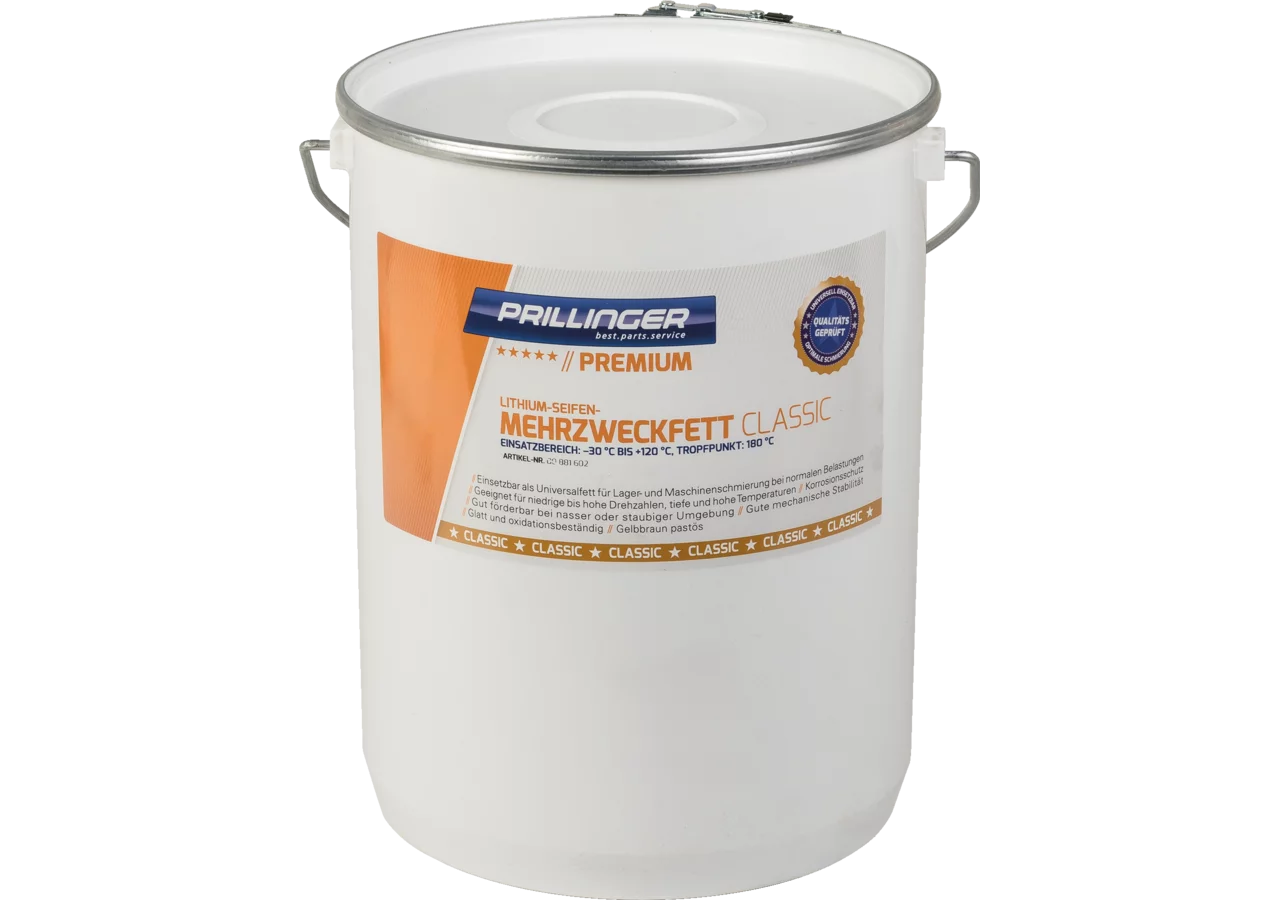 Mehrzweckfett Classic, 5 kg Kunststoffeimer nach DIN 51502 K 2 K-30 Prillinger Premium