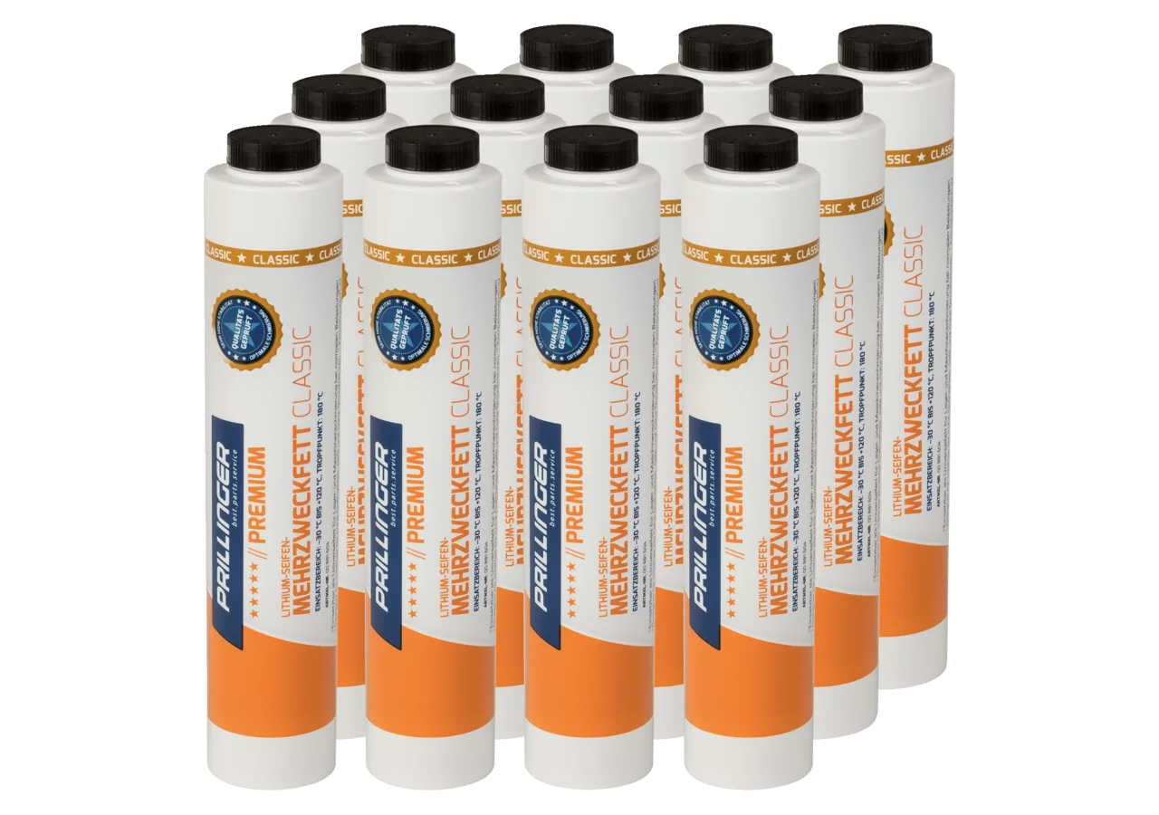 Mehrzweckfett Classic, 400 g LS-Schraubkartusche, 12 Stück nach DIN 51502 K 2 K-30 Prillinger Premium