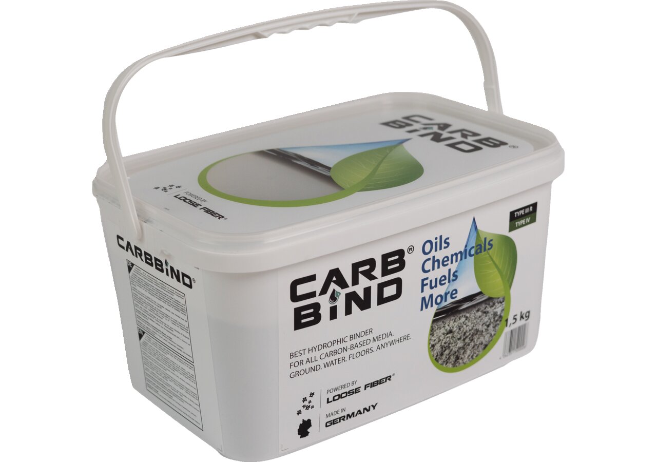 Ölbindemittel Carbbind, lose Faser fein 1,5 kg im Kunststoffeimer CARBBIND