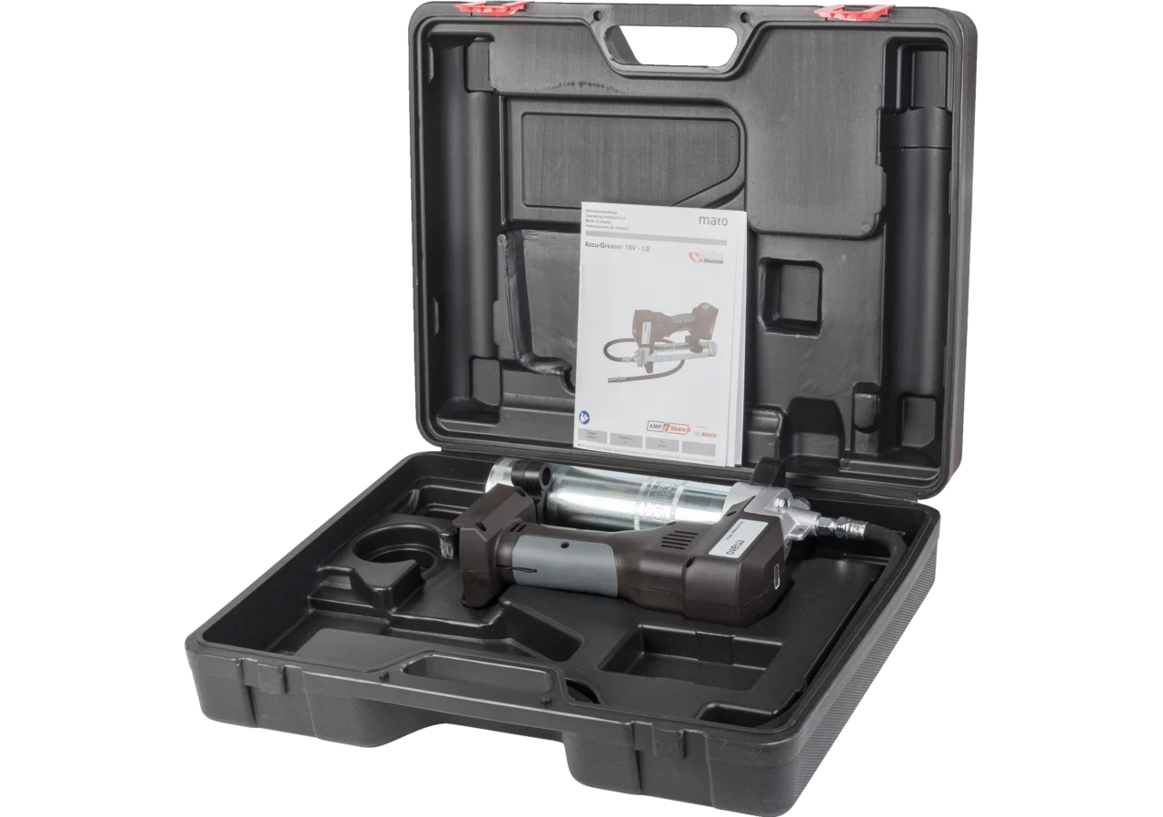 Fettpresse Accu-Greaser Basic-Line-LS, 18 V geeignet für 400 g Lube Shuttle Kartuschen – passend für 400 g Lube Shuttle Kartuschen Mato
