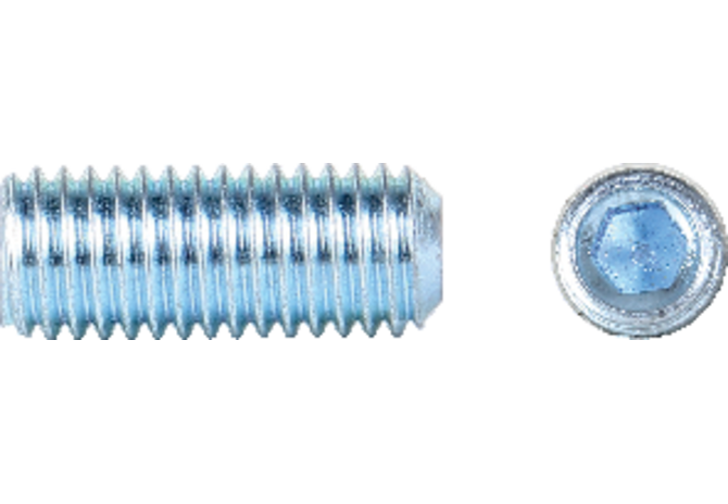 Gewindestift M10 x 1,25 x 20 mm 45H Stahl verzinkt, DIN916 GartenShop24