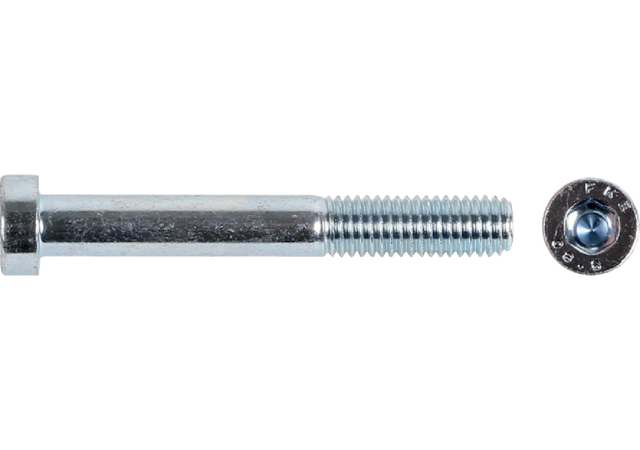 Zylinderschraube mit Innensechskant M10 x 50 mm, Güte 8.8 Stahl verzinkt, niedriger Kopf, DIN6912 GartenShop24