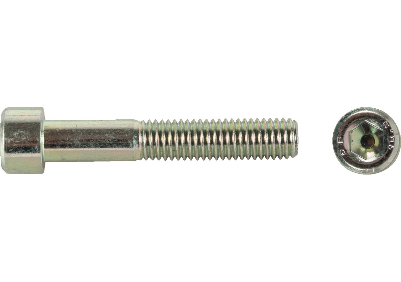 Zylinderschraube mit Innensechskant M12 x 25 mm, Güte 10.9 Stahl verzinkt, DIN912 GartenShop24