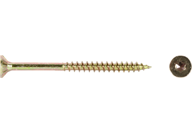 Spanplattenschrauben 5,0 x 20 mm, 200 Stück Gelb-verzinkt mit TX-Profil GartenShop24