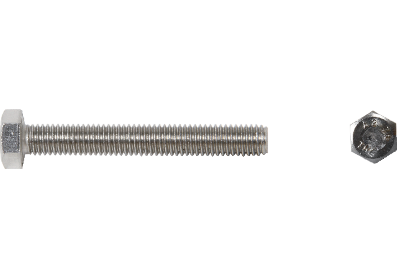 Sechskantschraube ohne Schaft M6 x 55 mm, V2A Edelstahl, DIN933 GartenShop24