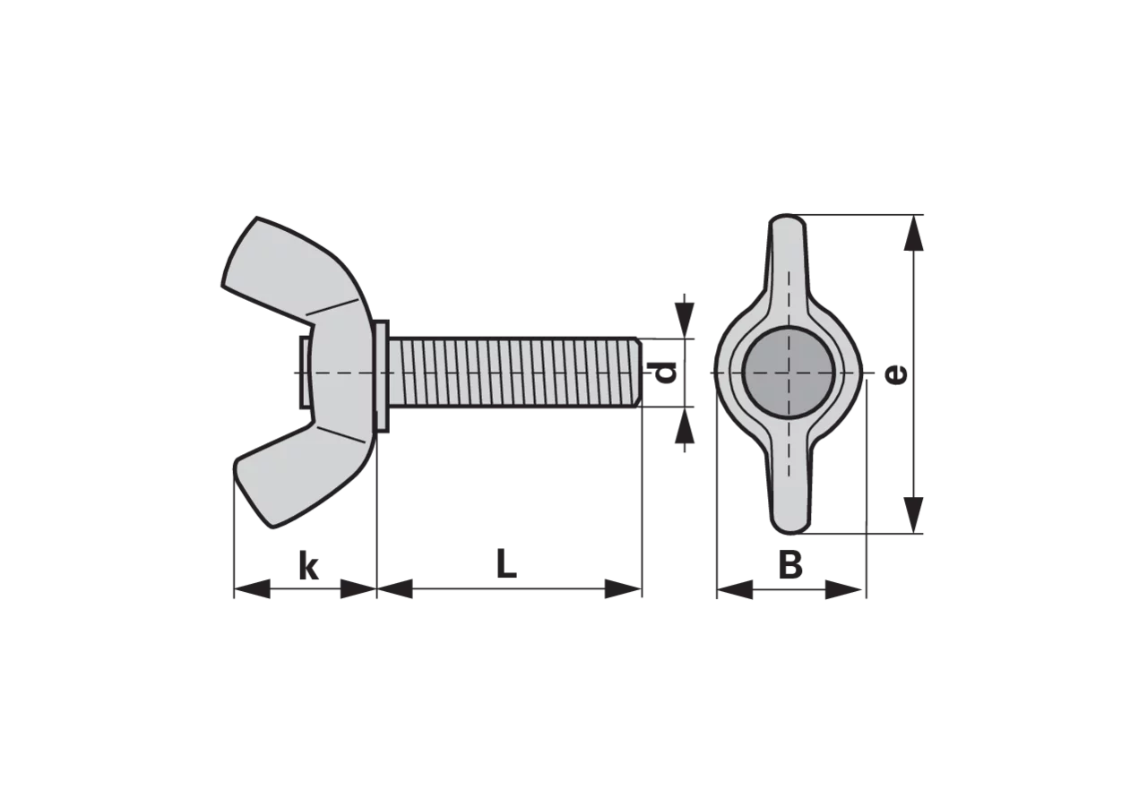Flügelschraube M8 x 20, V2A Edelstahl, DIN316-A GartenShop24