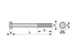 Sechskantschraube M8 x 45 mm, mit Schaft Güte 8.8, 100 Stück Stahl verzinkt, DIN931 GartenShop24