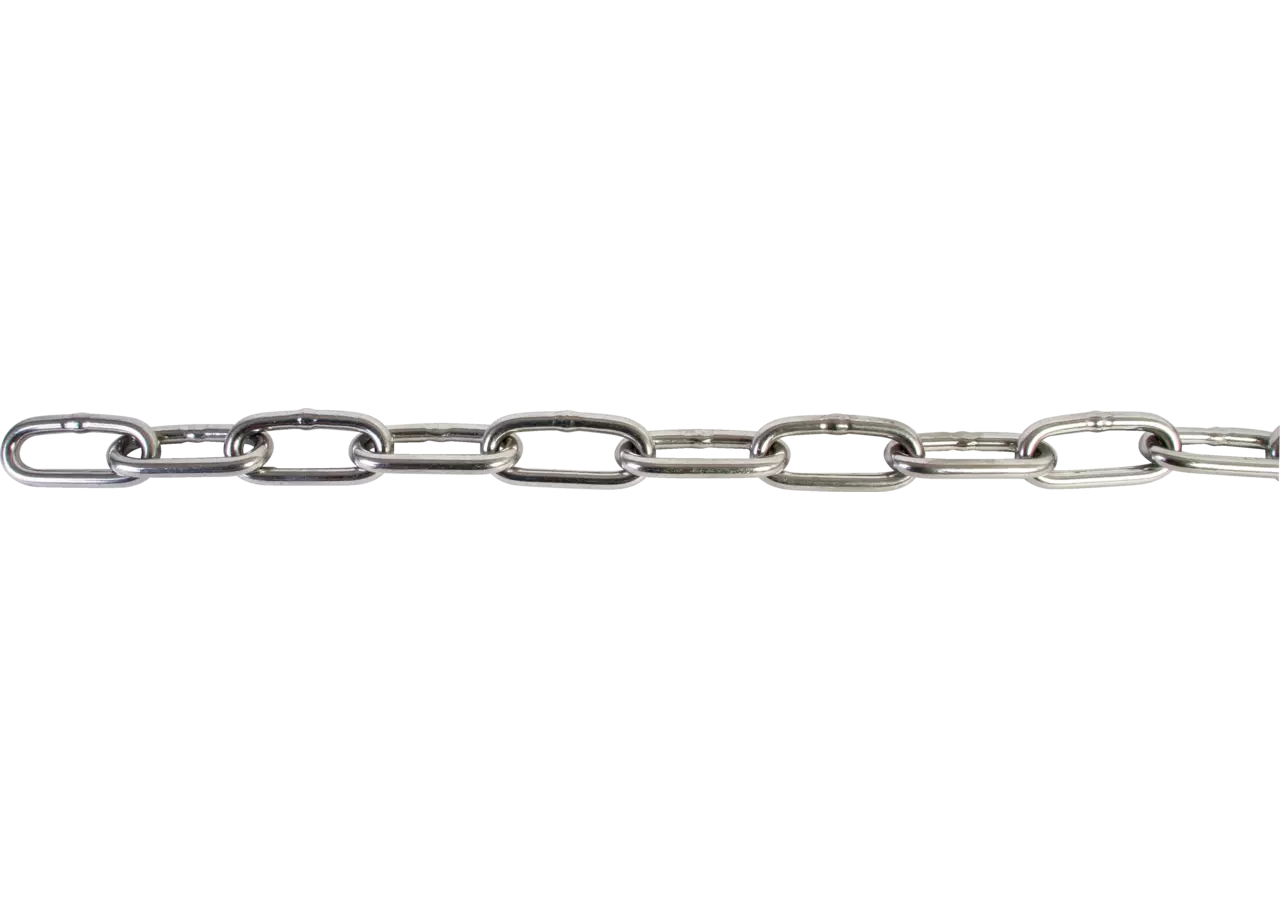 Edelstahlkette 3 x 26 mm, langgliedrig, V4A DIN5685-1 GartenShop24