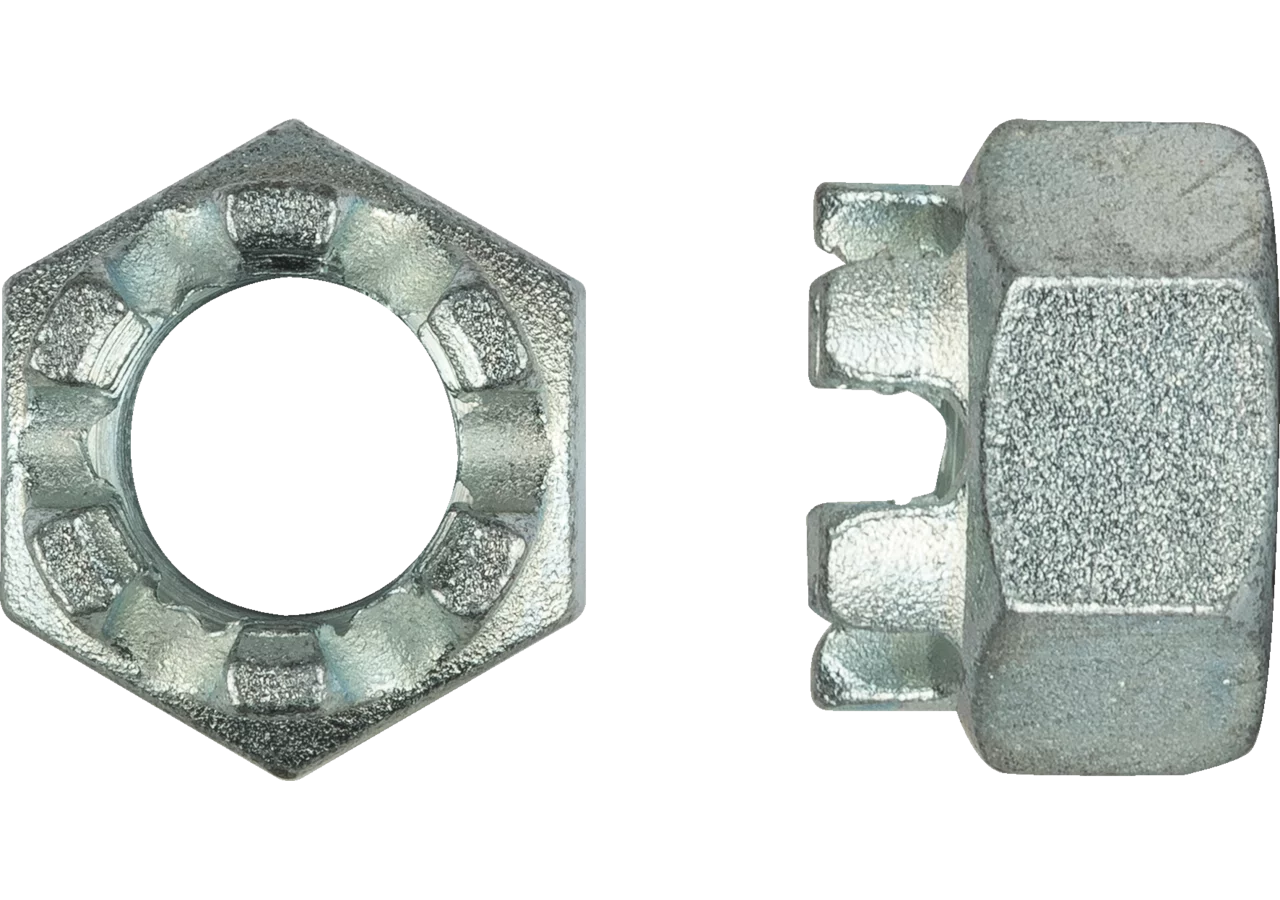 Kronenmutter M24, Güte 8, hohe Form Stahl verzinkt, DIN935 GartenShop24