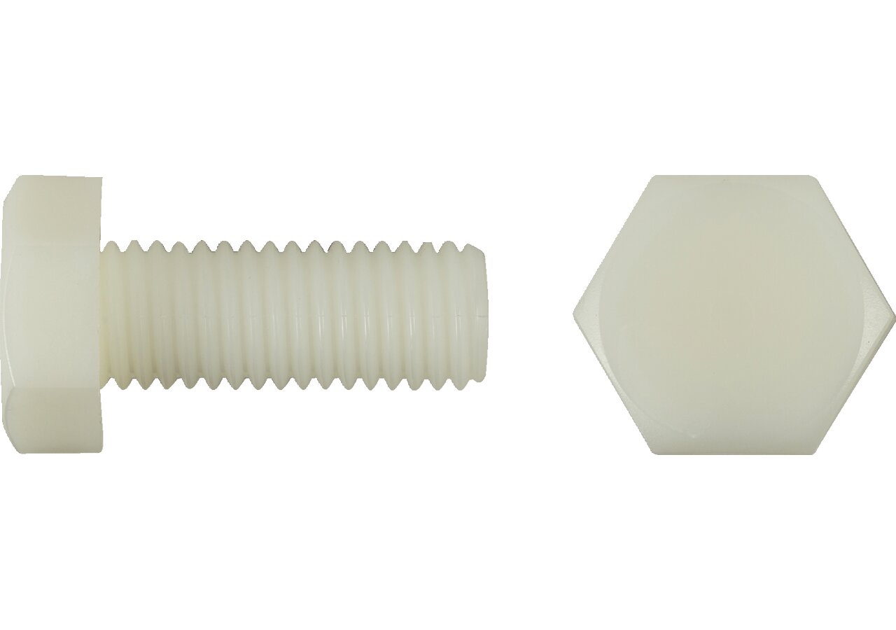 Sechskantschraube M12 x 40 mm, ohne Schaft Kunststoff PA, DIN933 GartenShop24
