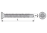 Senkbohrschraube 4,8 x 38 mm, 200 Stück Stahl verzinkt, DIN7504-P GartenShop24