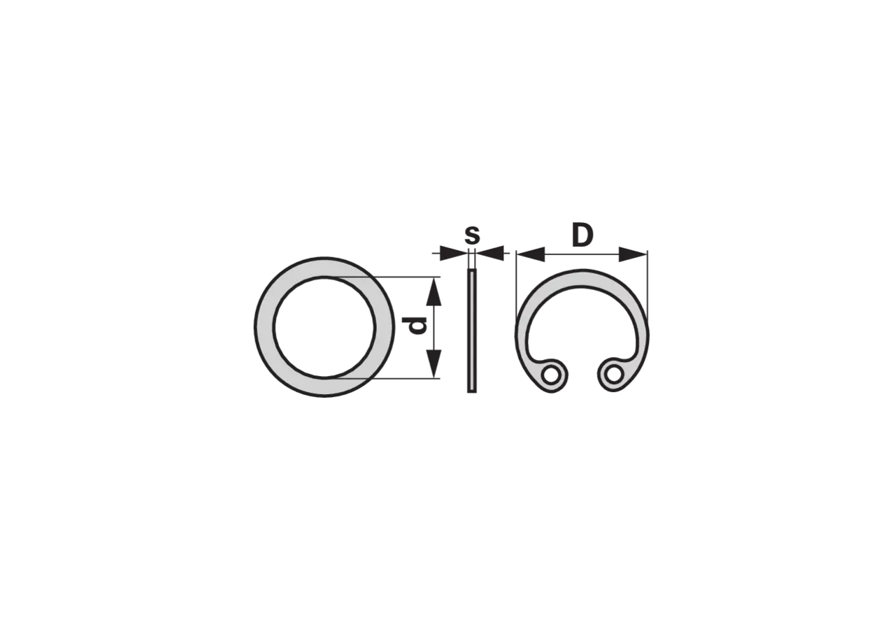 Sicherungsring Dm 80 x 2,5 mm, für Bohrung J Federstahl blank, DIN472 GartenShop24