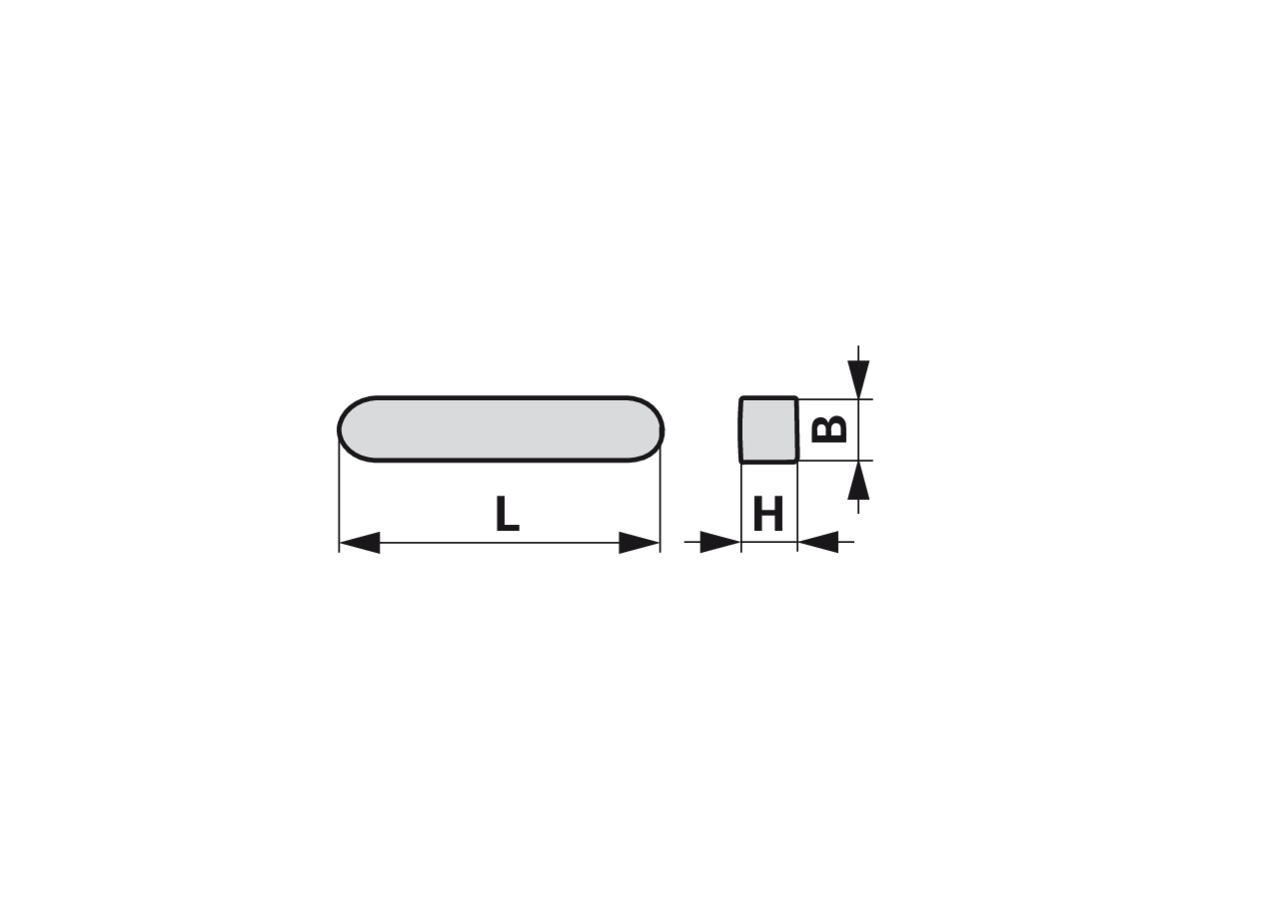 Passfeder 8 x 7 x 80 mm Stahl blank, DIN6885-A GartenShop24