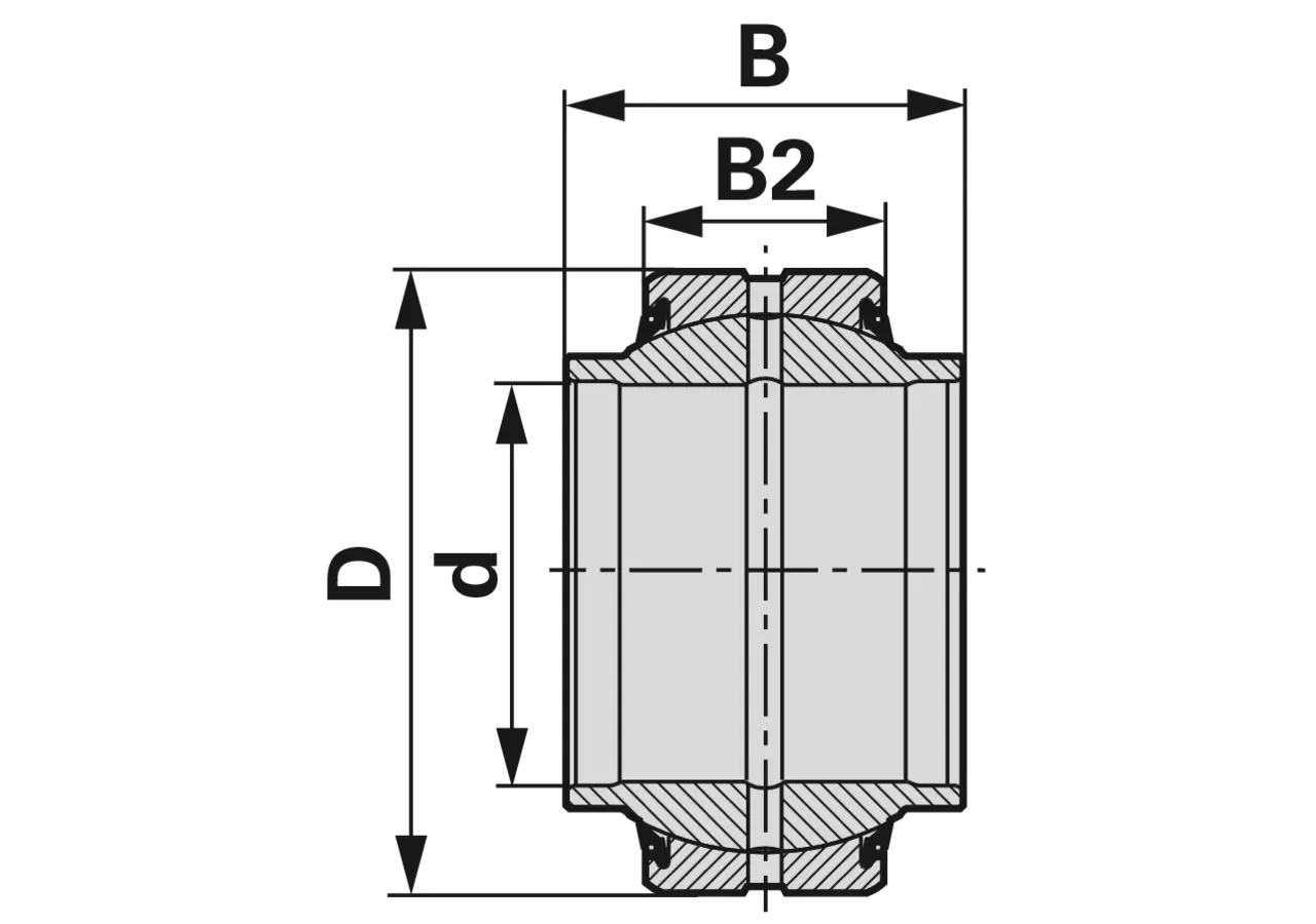 Gelenklager GE 45 HO 2RS nach DIN/ISO 12 240-1 INA FAG
