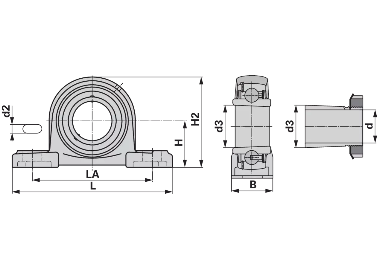 Stehlager UKP 207 rechteckig, zweiloch ohne Spannhülse GartenShop24