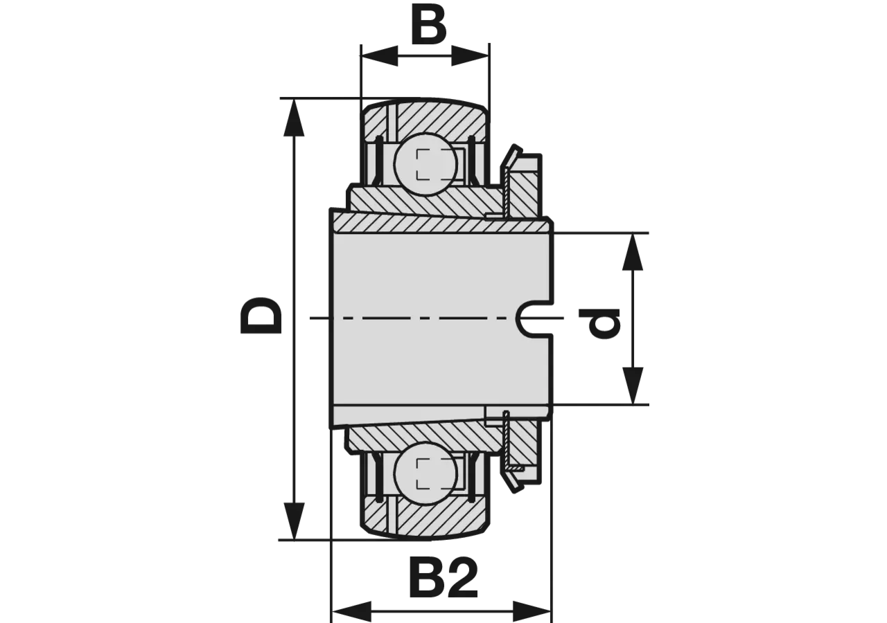 Spannlager GSH 50 2RSR B Außenring ballig, mit Spannhülse INA FAG