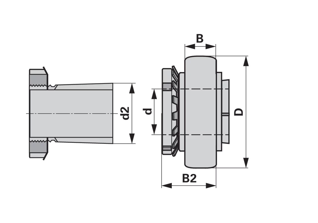 Spannlager UK 213 Black-Series, ballig, mit Spannhülse INA FAG