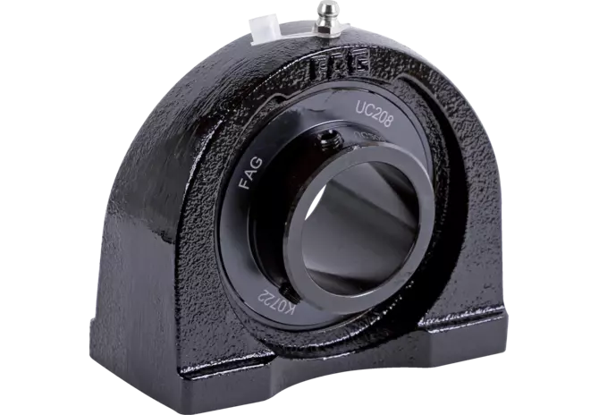 Stehlager UCPA 204 Black-Series, rechteckig, zweiloch mit Innengewinde, Gewindestift am Innenring INA FAG