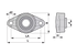 Flanschlager UCFL 203 Black-Series, rechteckig, zweiloch, Gewindestift am Innenring INA FAG
