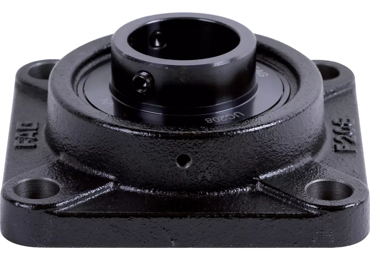 Flanschlager UCF 208 Black-Series, quadratisch, vierloch, Gewindestift am Innenring INA FAG