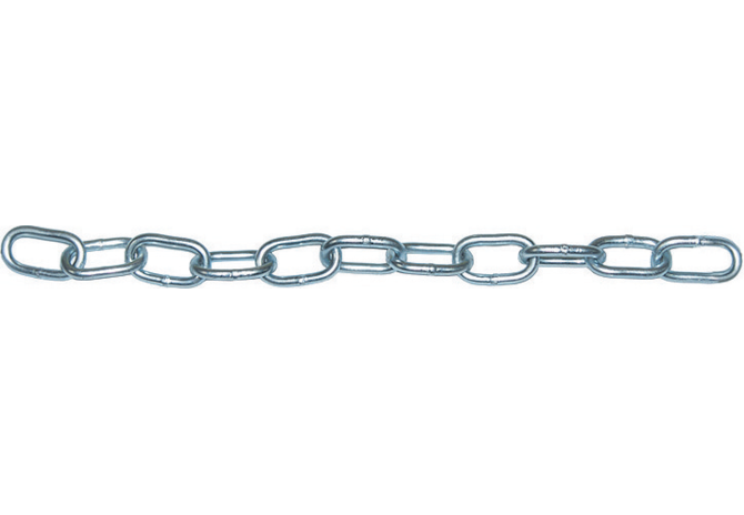 Normkette 9 x 45 x 35,5 mm, Flach Parallele Glieder Stahl verzinkt GartenShop24