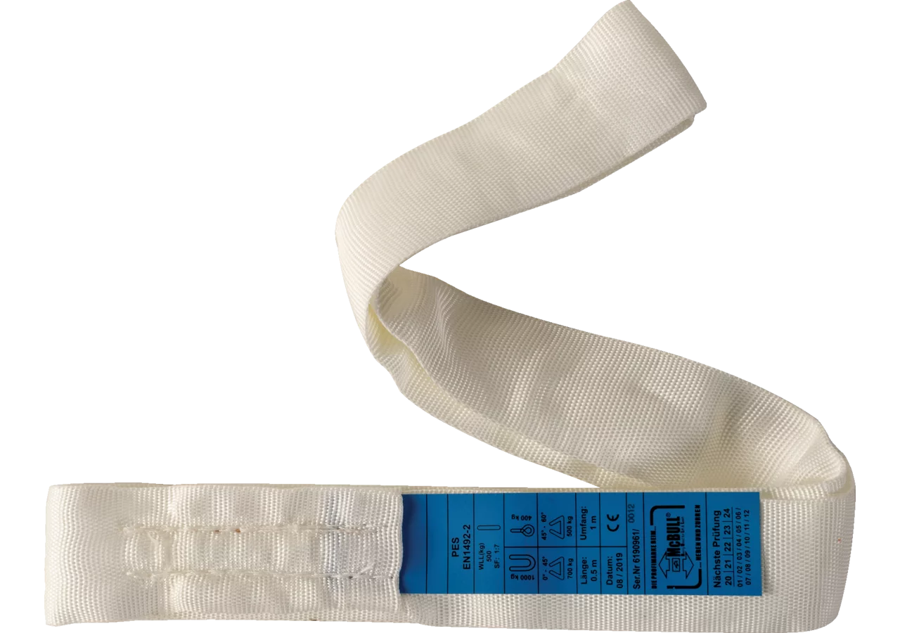 Rundschlinge Weiß/rosa 0,5 t, Umfang - 3 m, Breite - 34 mm McBull