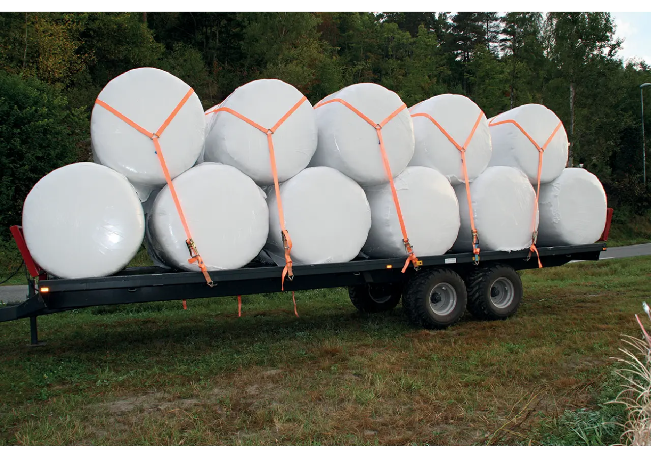 Zurrgurt 5 Tonnen für 2 Rundballen, Länge 9,12 Meter ohne Ratsche – passend für 2 Rundballen, Länge 9,12 Meter ohne Ratsche GartenShop24 - Hochwertige Gartengeräte