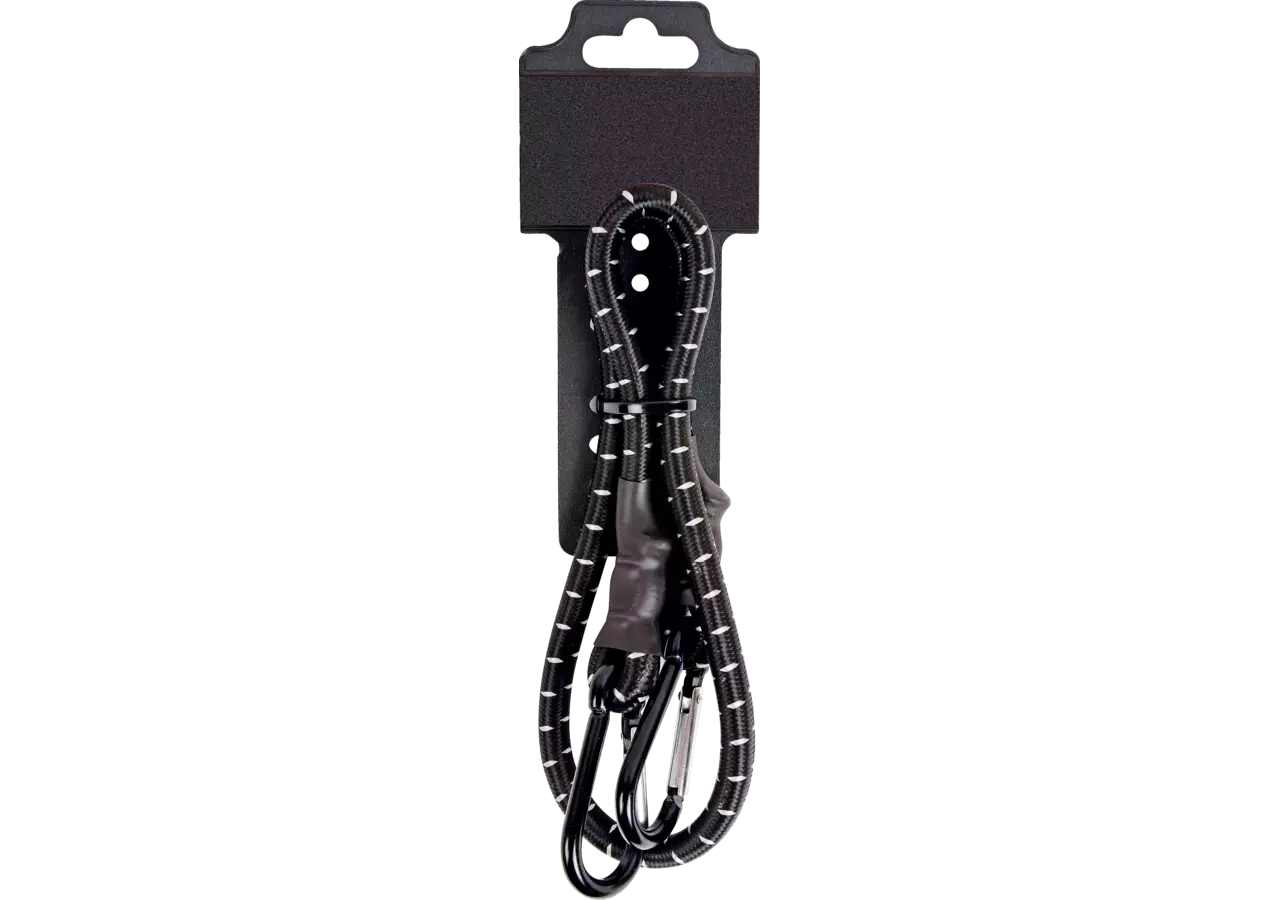 Gepäckspanner mit Karabiner, Schwarz, L 80 cm GartenShop24
